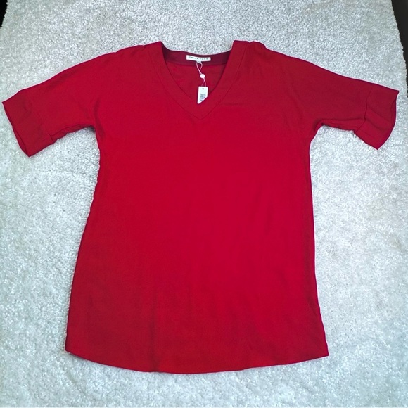 NWT Trina Turk Delia Red V-Neck Dress Large - Picture 4 of 12